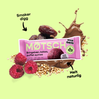 Snack-kuler med bringebær og kakao