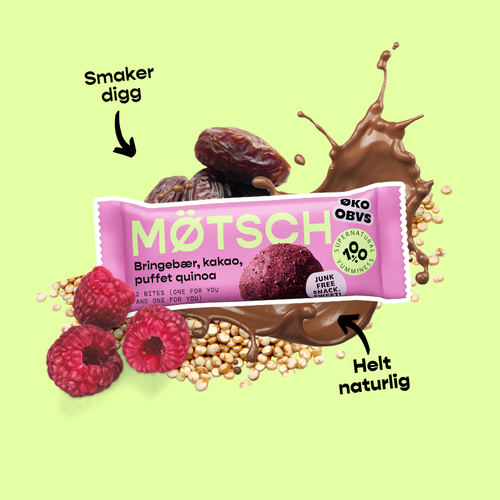 Snack-kuler med bringebær og kakao